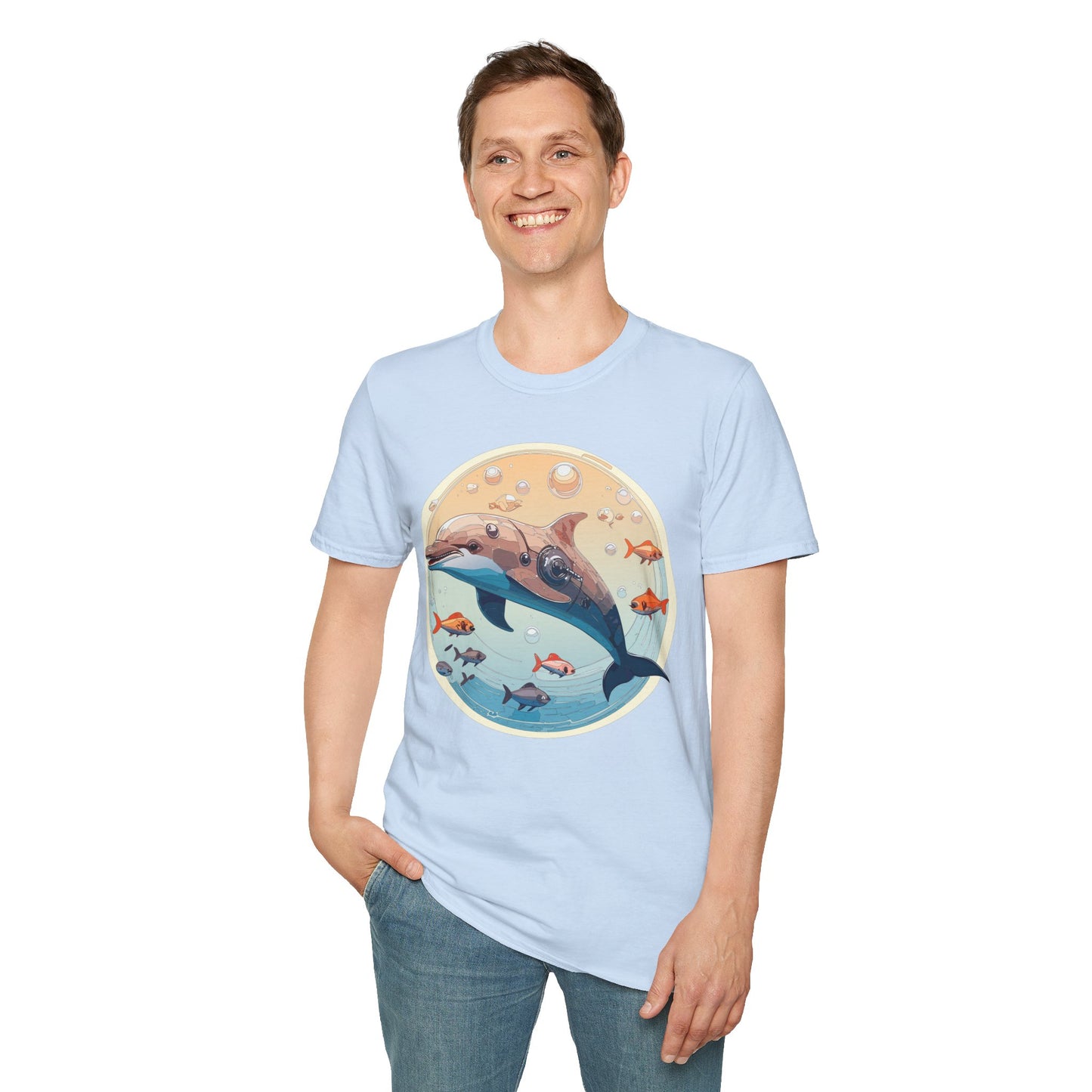 Dolphin Shirts, Shirt with Dolphin, Fish Tee Shirt, Animal Shirt