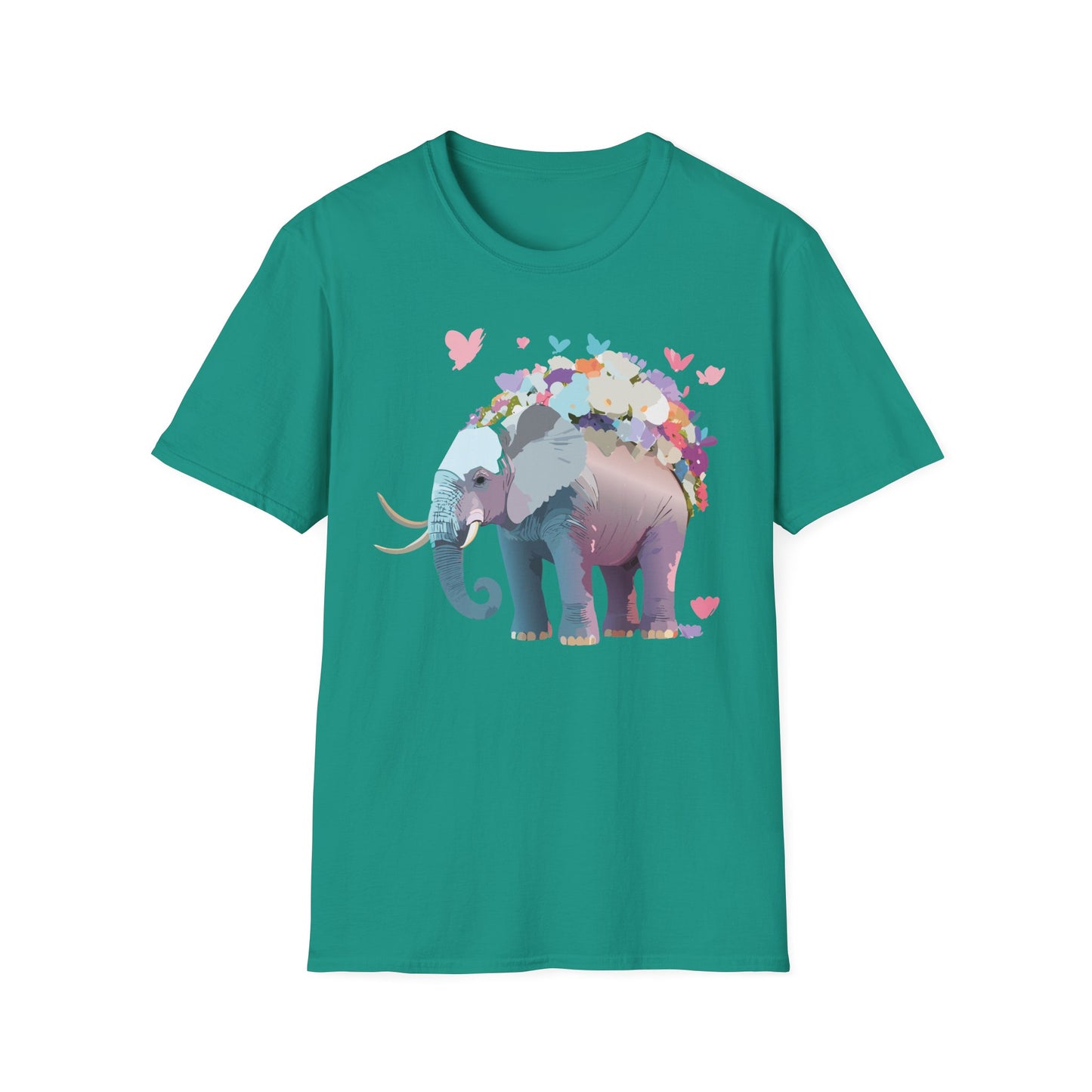 Elephant Shirt, T Shirt with Elephant, Elephant on T Shirt, T Shirt with Animation, Animals Tee Shirt
