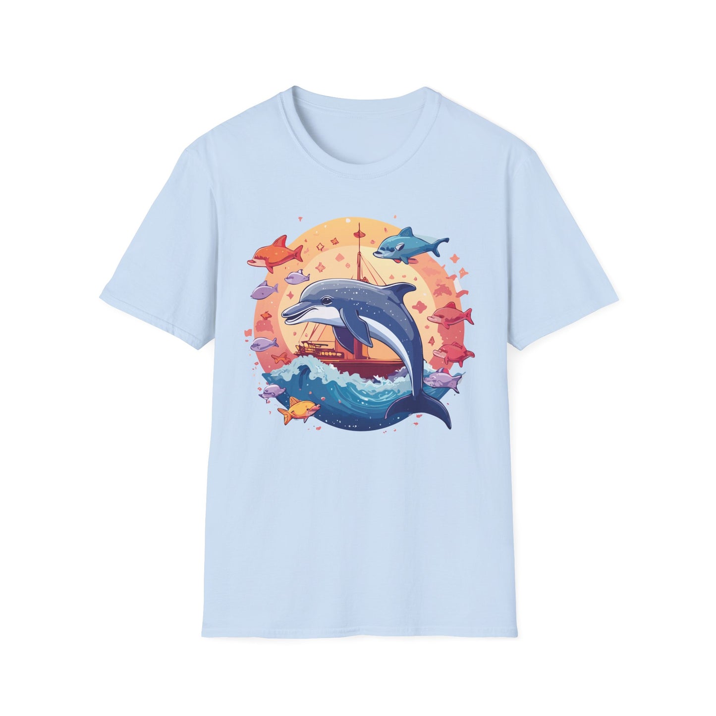 Dolphin Shirts, Shirt with Dolphin, Fish Tee Shirt, Animal Shirt