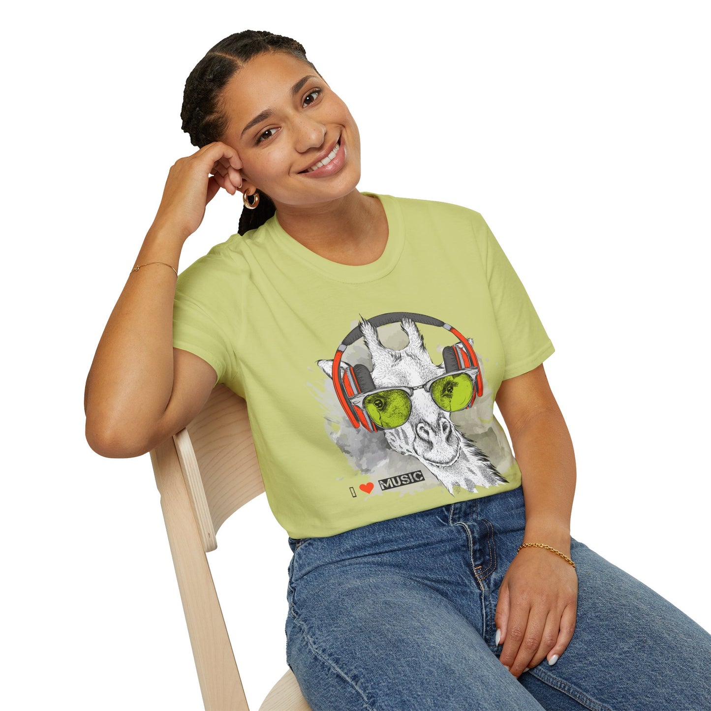 I love Music Animals Shirts, Shirt with Animals, Animals with Headphones Shirt
