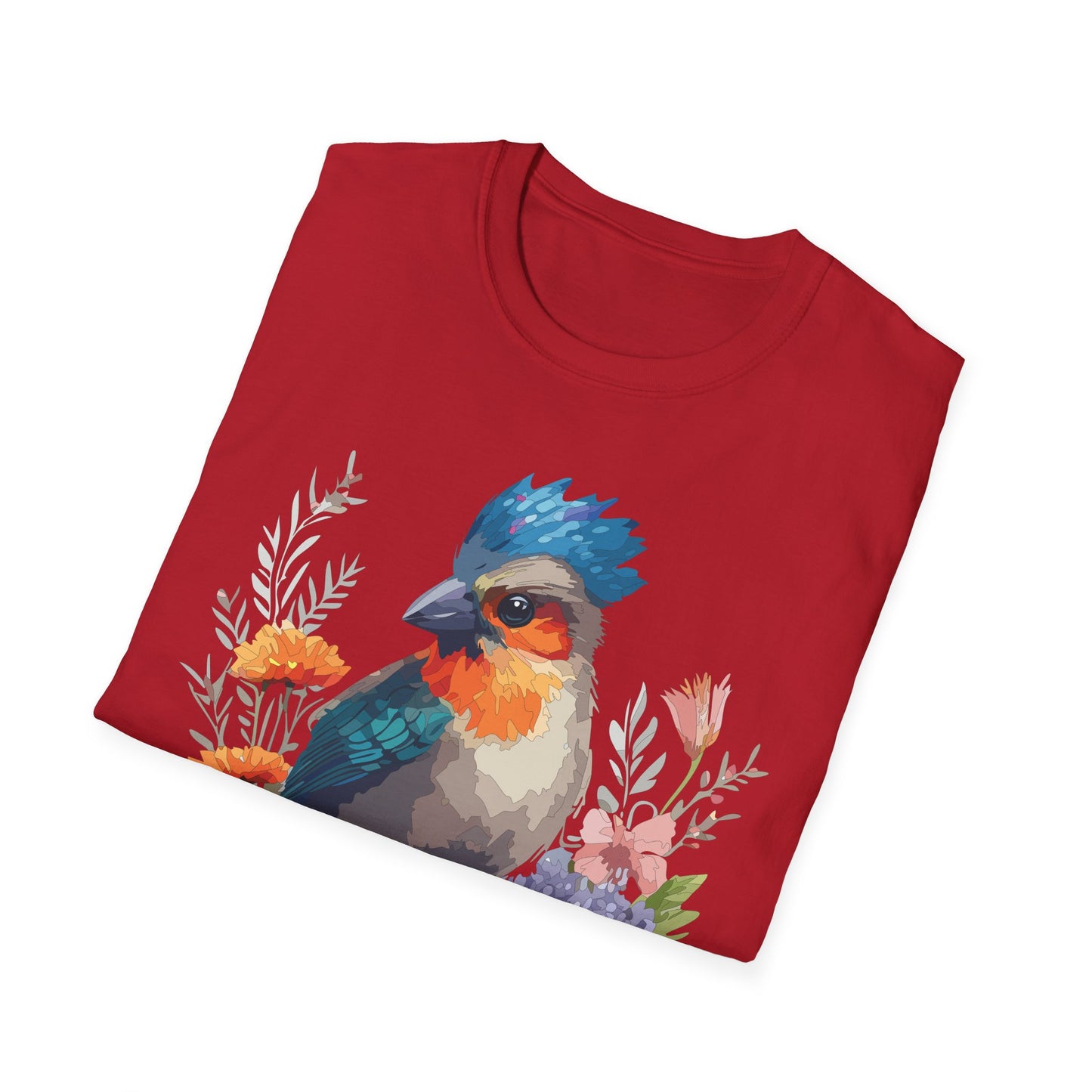 Bird T-Shirt, Floral Bird T Shirt, Shirt with Bird, Shirt with Animal