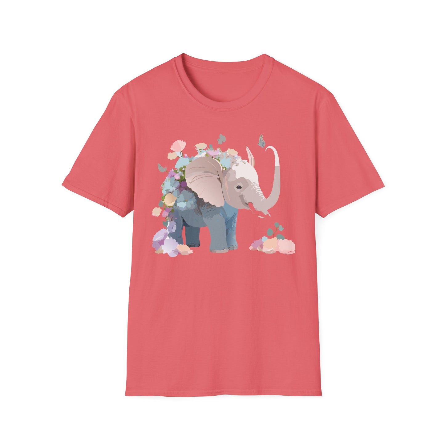 Elephant Shirt, T Shirt with Elephant, Elephant on T Shirt, T Shirt with Animation, Animals Tee Shirt