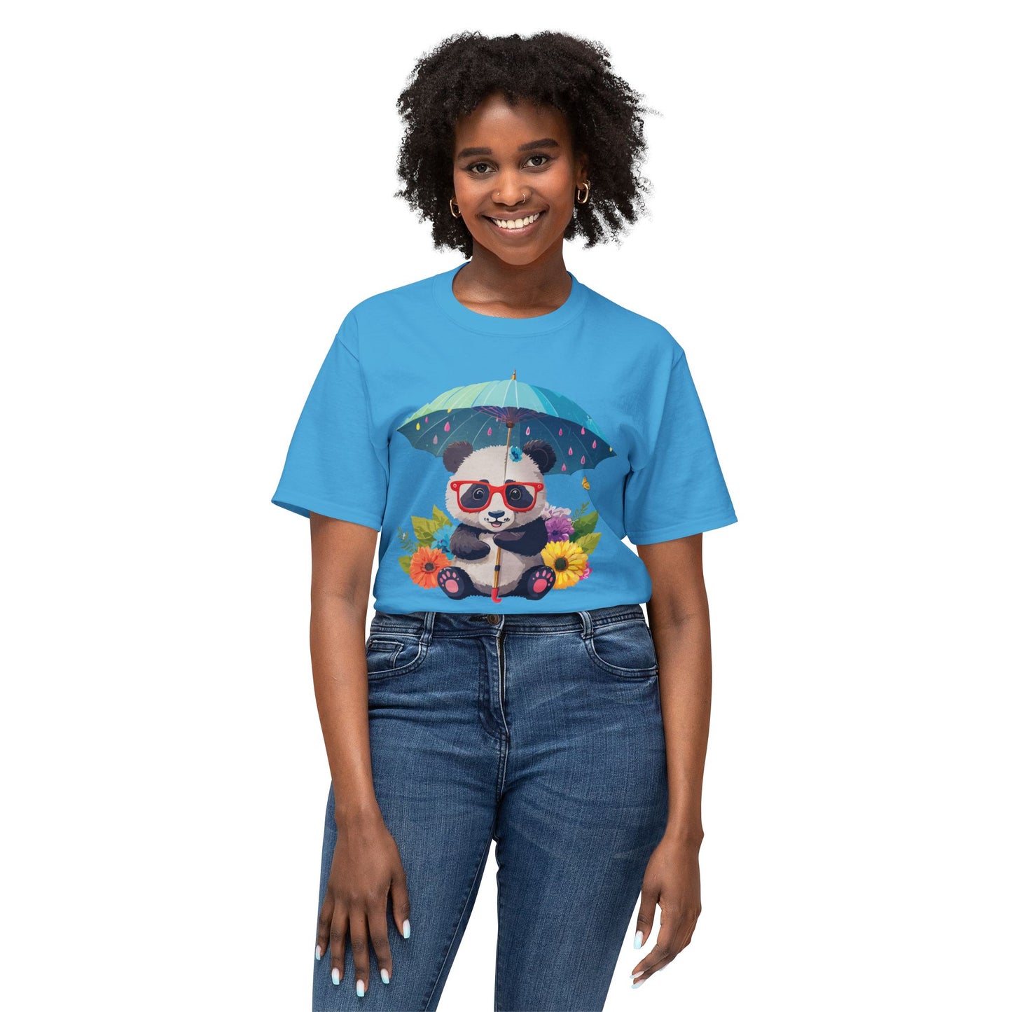 Panda T-Shirt, Vintage Panda Tee, Floral Tees, Panda Art Design Shirt, Tee Shirt with Panda Art 10