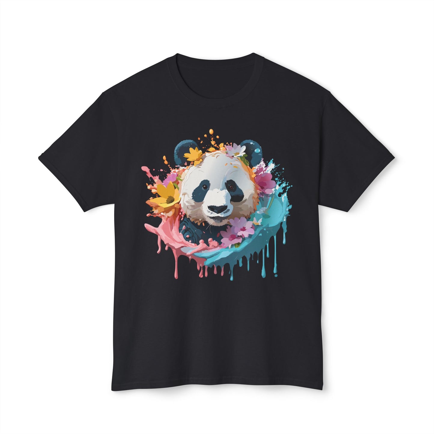 Panda T-Shirt, Vintage Panda Tee, Floral Tees, Panda Art Design Shirt, Tee Shirt with Panda Art 8
