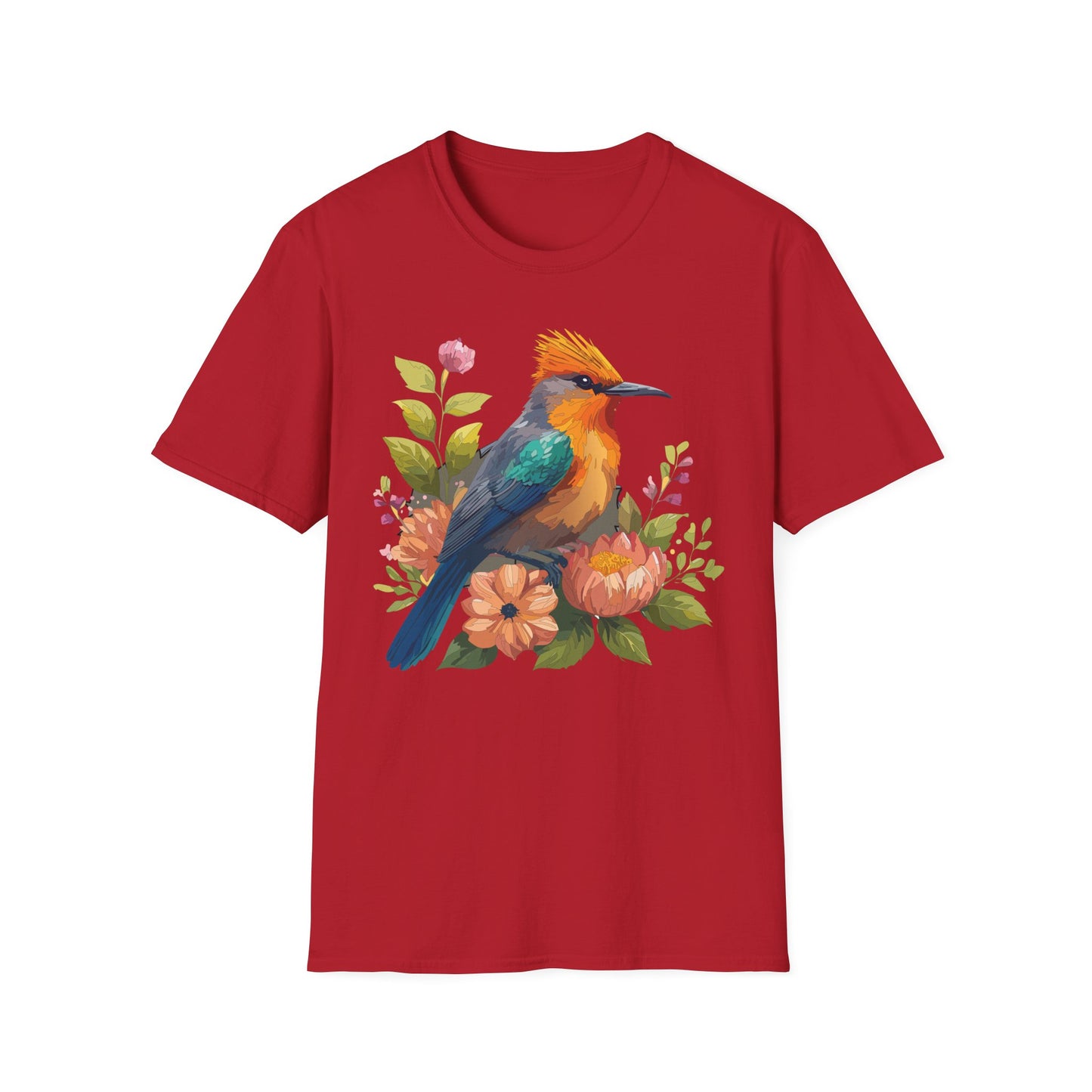 Bird T-Shirt, Floral Bird T Shirt, Shirt with Bird, Shirt with Animal