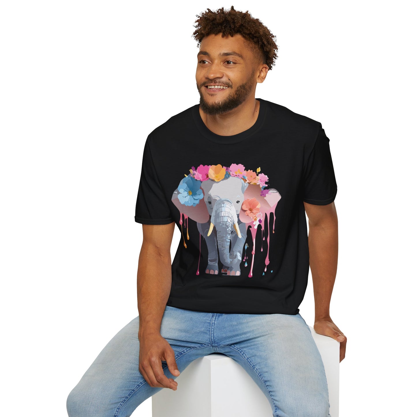 Elephant Shirt, T Shirt with Elephant, Elephant on T Shirt, T Shirt with Animation, Animals Tee Shirt