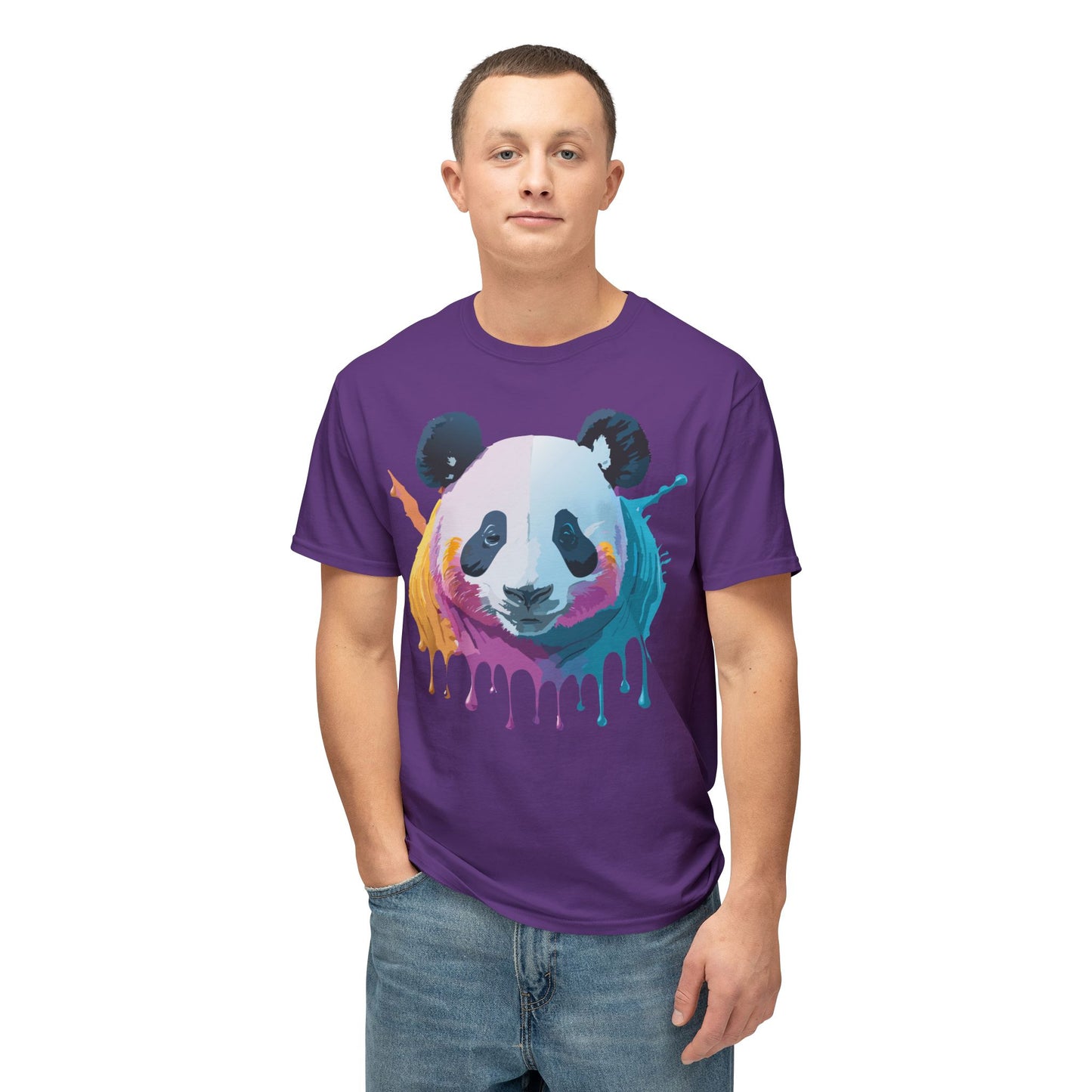 Panda T-Shirt, Vintage Panda Tee, Floral Tees, Panda Art Design Shirt, Tee Shirt with Panda Art 2