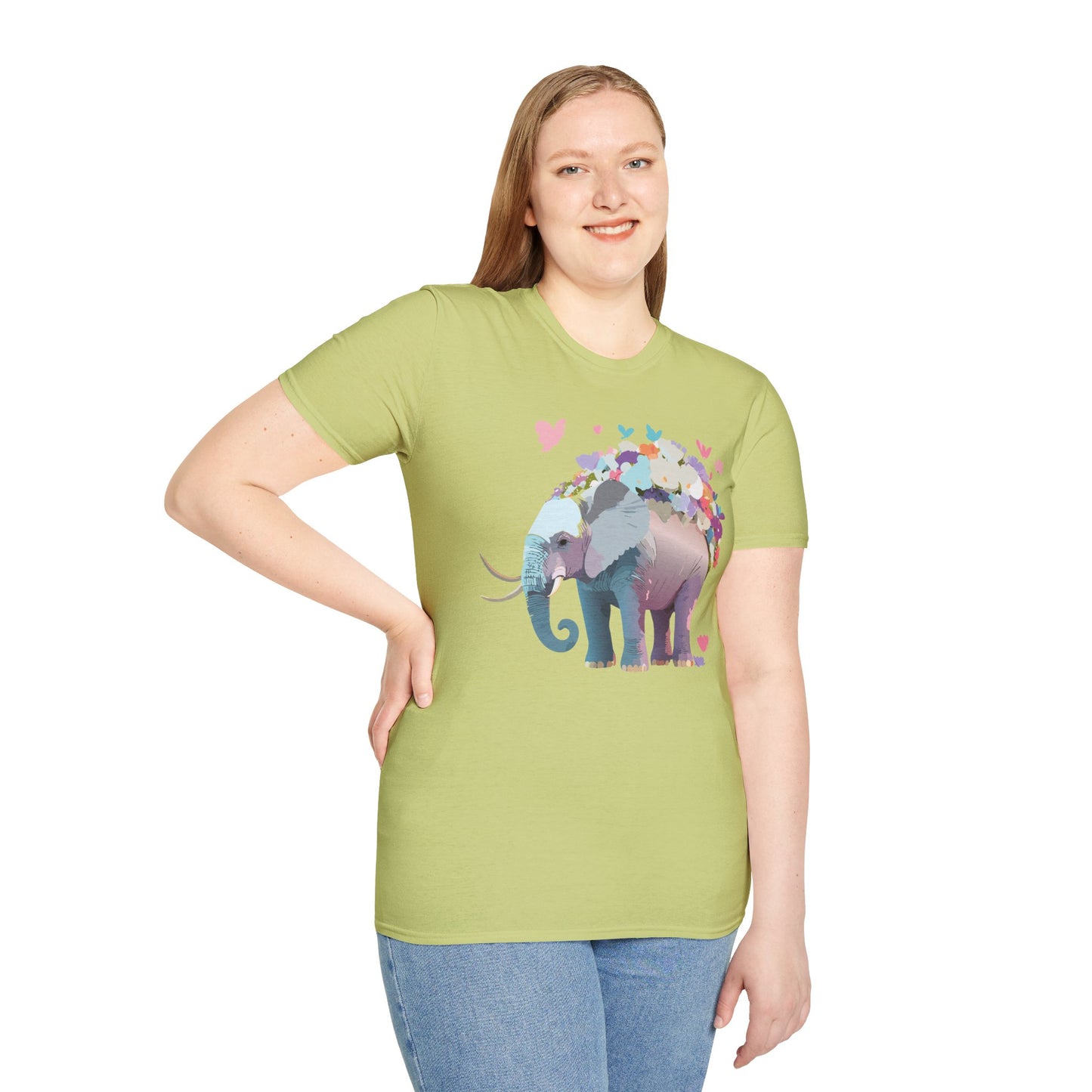 Elephant Shirt, T Shirt with Elephant, Elephant on T Shirt, T Shirt with Animation, Animals Tee Shirt
