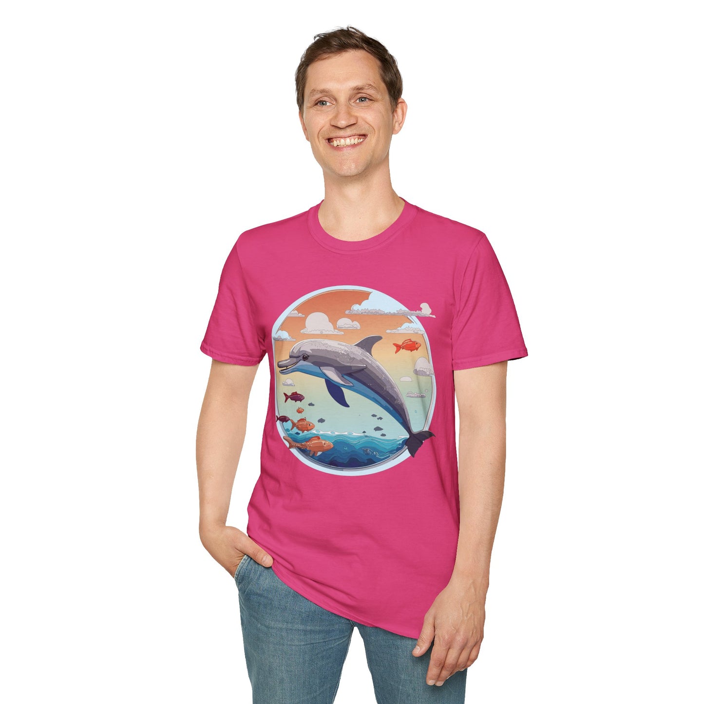 Dolphin Shirts, Shirt with Dolphin, Fish Tee Shirt, Animal Shirt