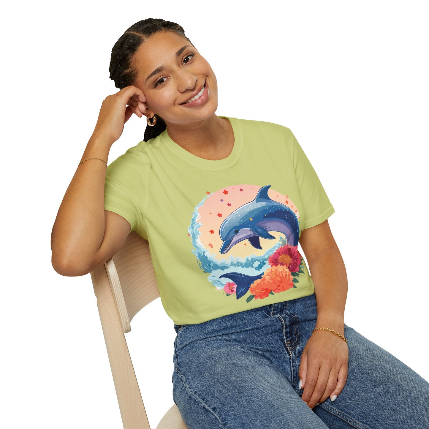 Dolphin Shirts, Shirt with Dolphin, Fish Tee Shirt, Animal Shirt