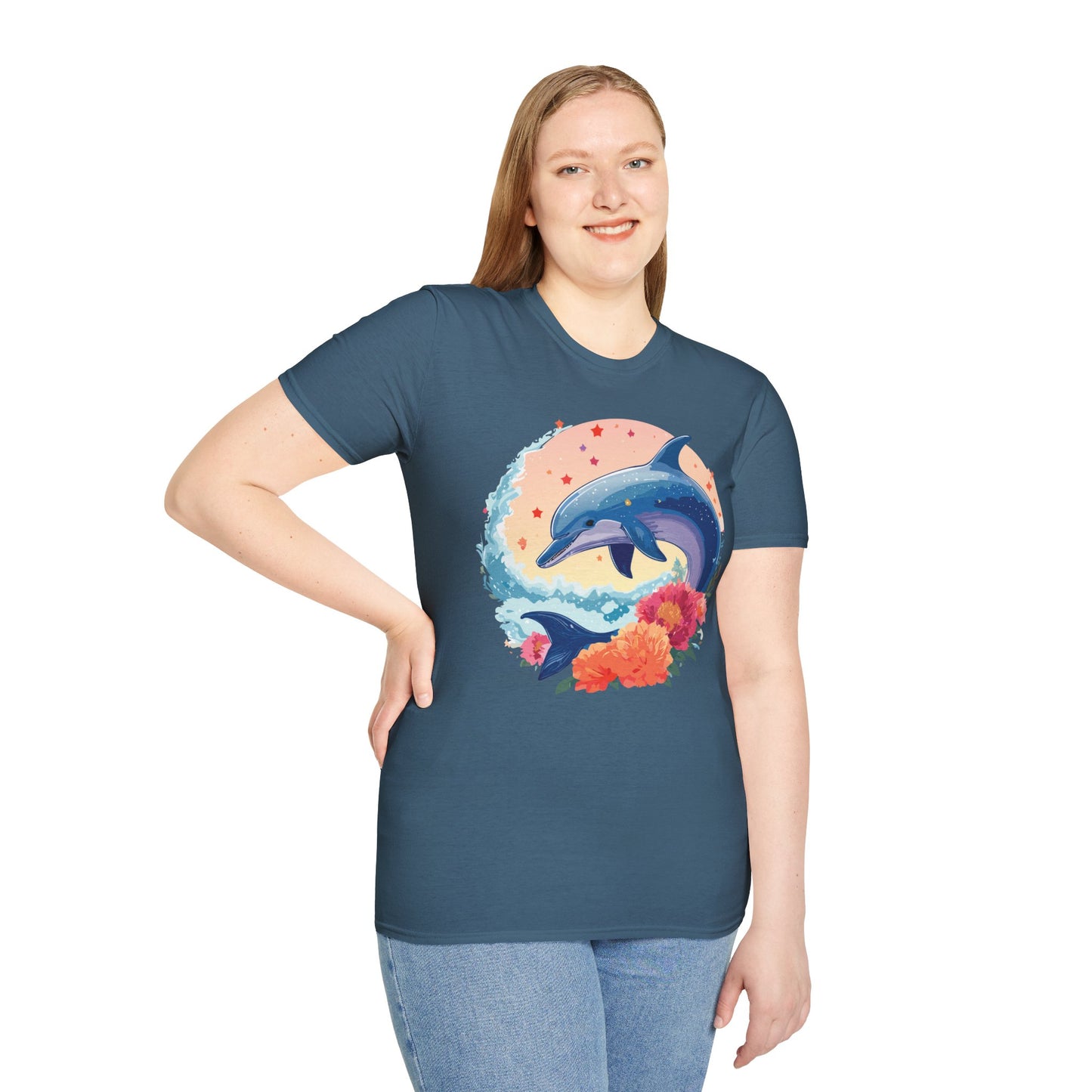 Dolphin Shirts, Shirt with Dolphin, Fish Tee Shirt, Animal Shirt
