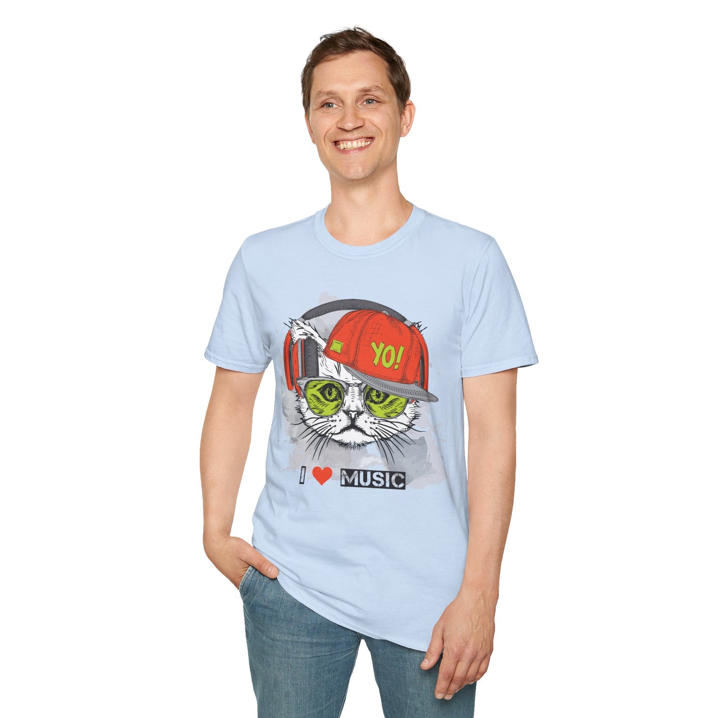 I love Music Animals Shirts, Shirt with Animals, Animals with Headphones Shirt