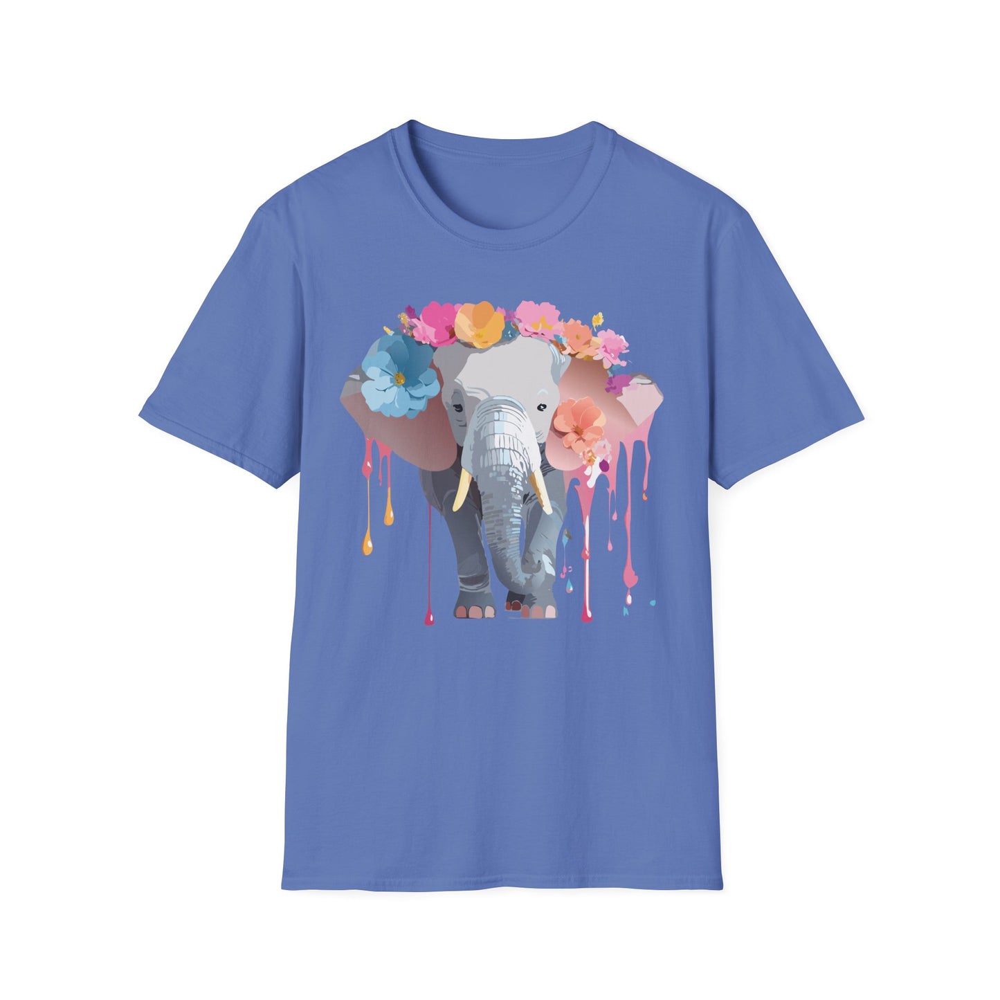 Elephant Shirt, T Shirt with Elephant, Elephant on T Shirt, T Shirt with Animation, Animals Tee Shirt