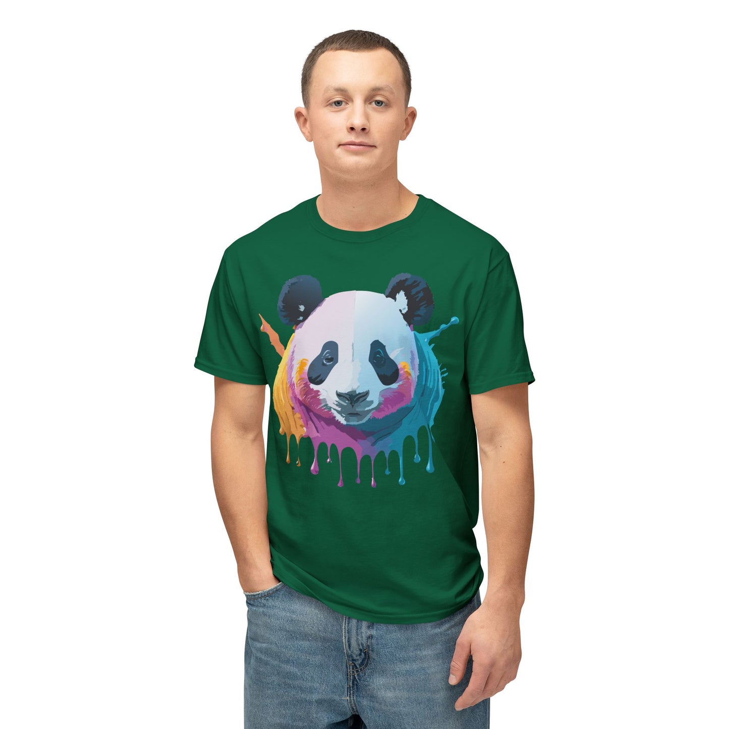 Panda T-Shirt, Vintage Panda Tee, Floral Tees, Panda Art Design Shirt, Tee Shirt with Panda Art 2