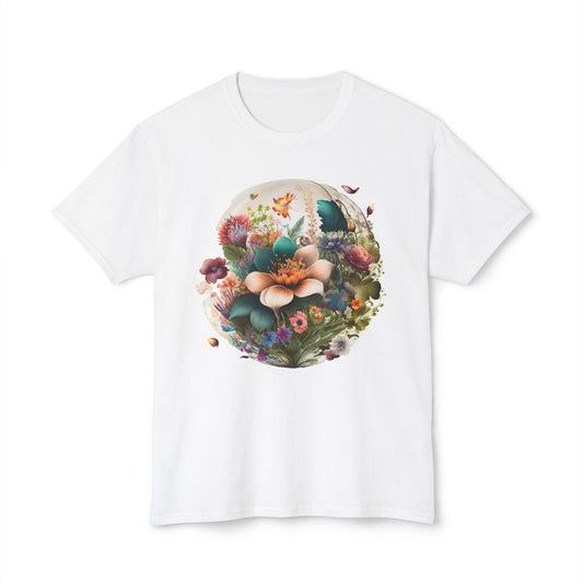 Floral T-Shirt, Vintage Flowers Tee, Floral Tees, Floral Art Design Shirt, Tee Shirt with Floral Art 15