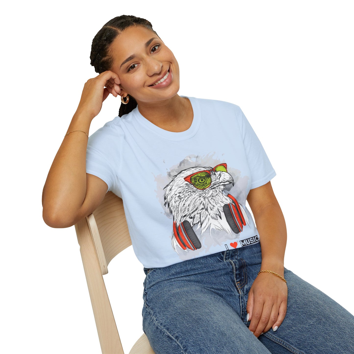 I love Music Animals Shirts, Shirt with Animals, Animals with Headphones Shirt