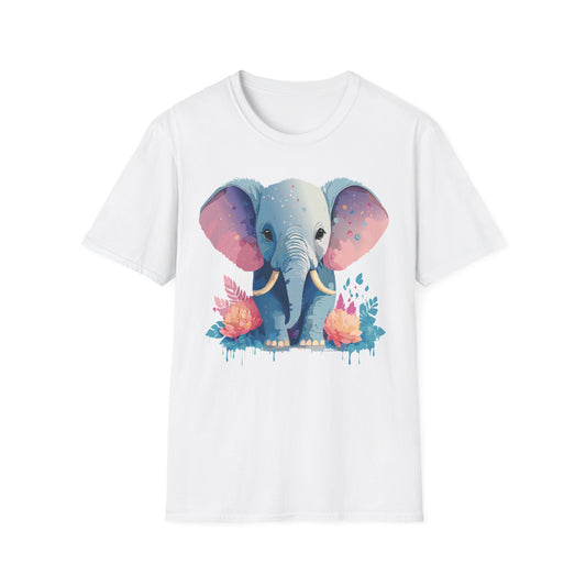 Elephant Shirt, T Shirt with Elephant, Elephant on T Shirt, T Shirt with Animation, Animals Tee Shirt