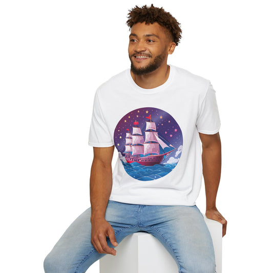Ship T Shirts Frigate Vessel Tee Unisex Softstyle 64000 Gildan Ring Spun Cotton T Shirt