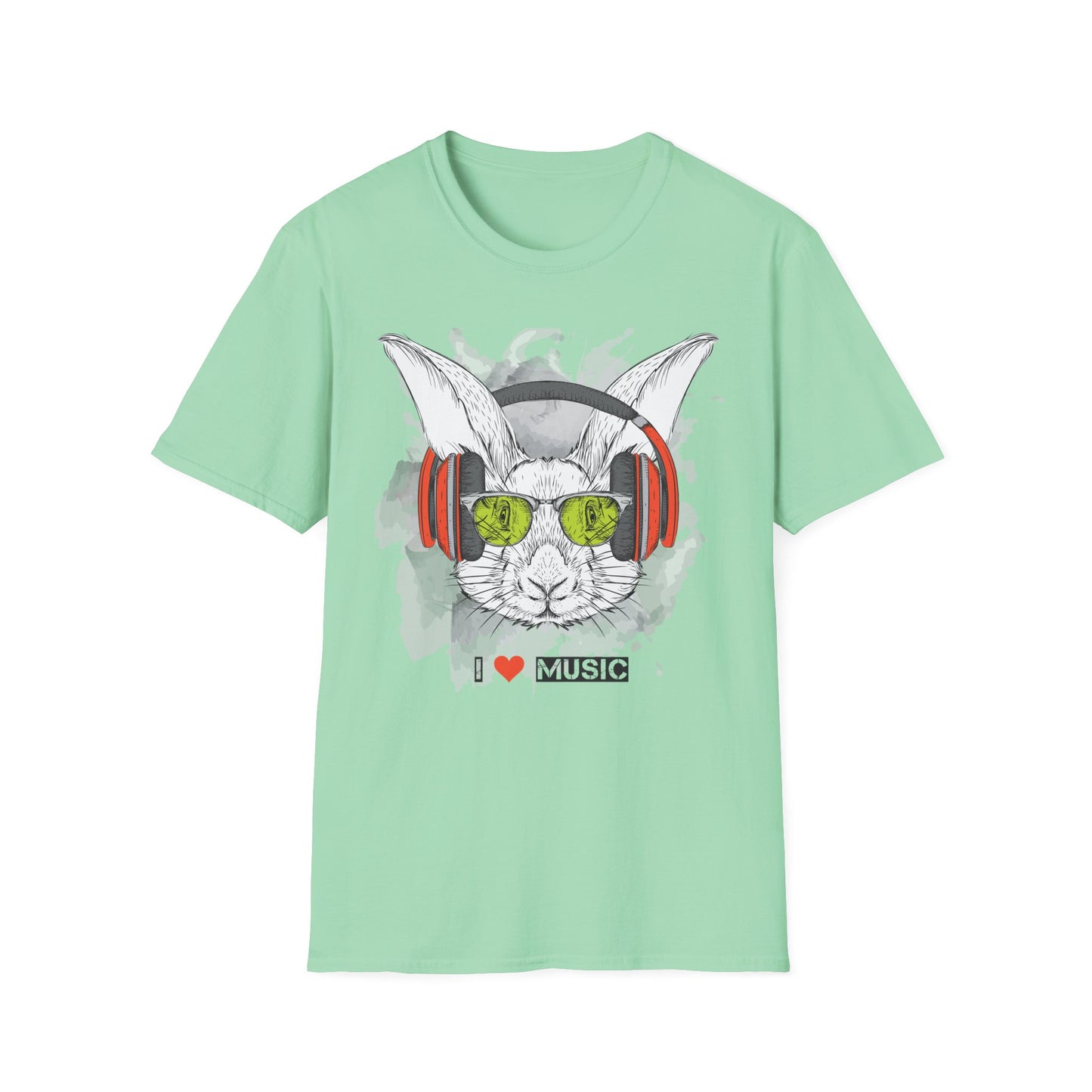 I love Music Animals Shirts, Shirt with Animals, Animals with Headphones Shirt