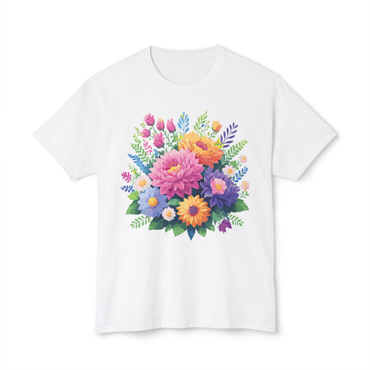 Floral T-Shirt, Vintage Flowers Tee, Floral Tees, Floral Art Design Shirt, Tee Shirt with Floral Art 8