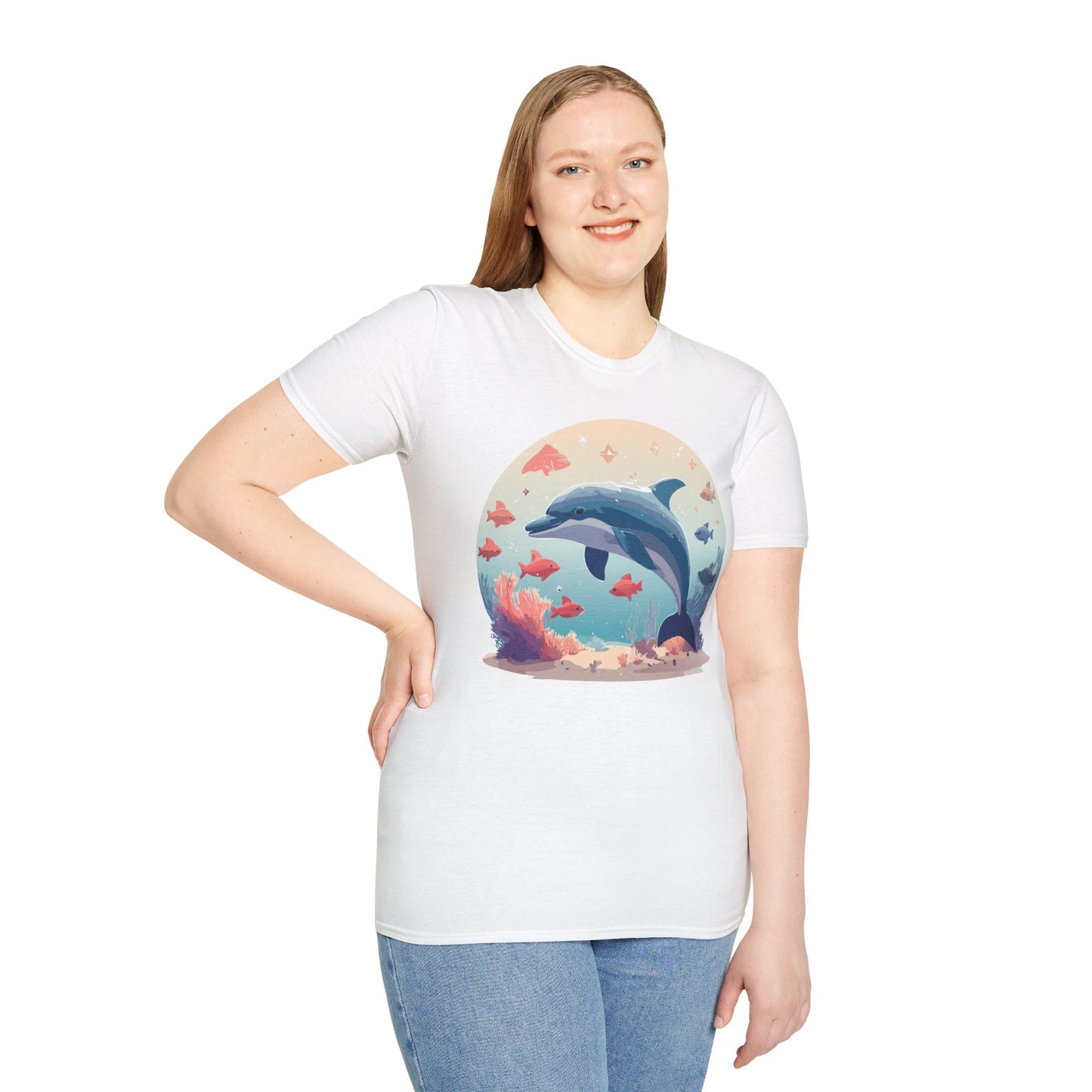 Dolphin Shirts, Shirt with Dolphin, Fish Tee Shirt, Animal Shirt