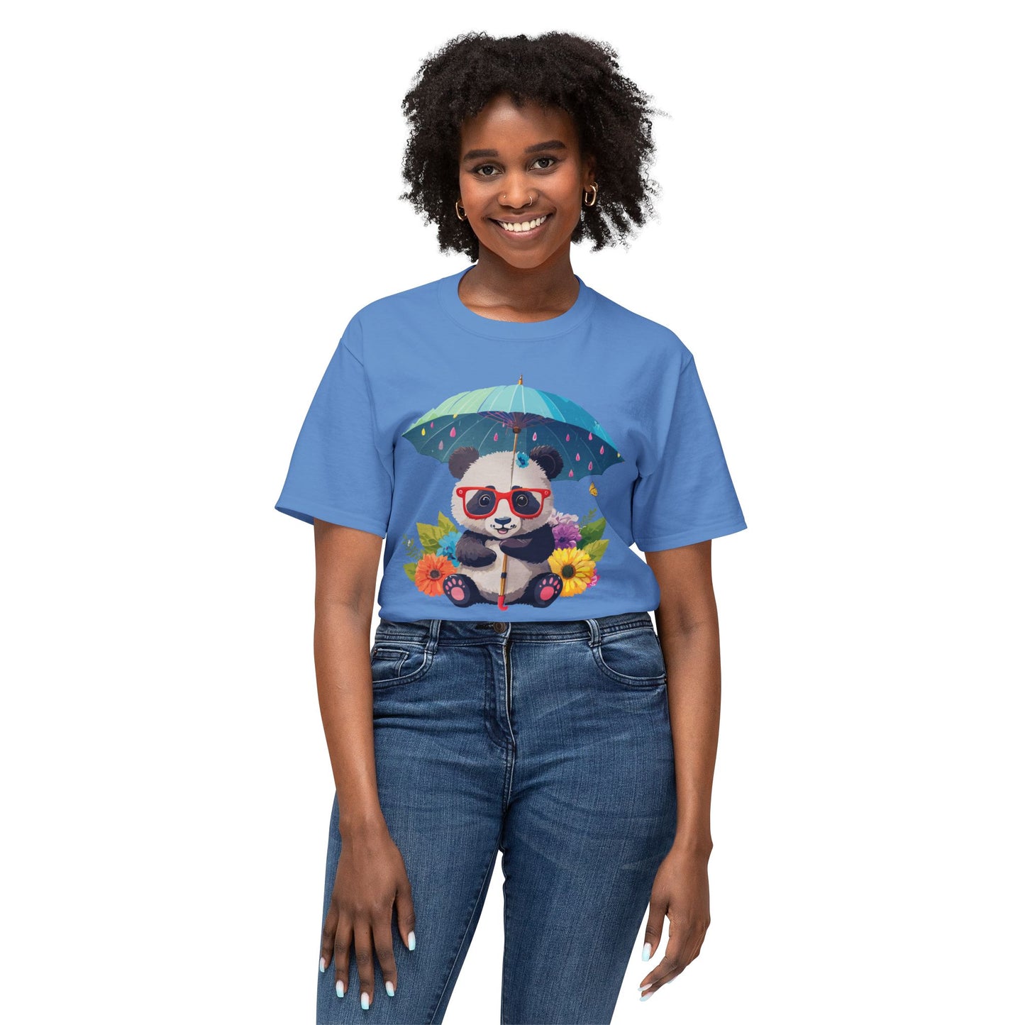 Panda T-Shirt, Vintage Panda Tee, Floral Tees, Panda Art Design Shirt, Tee Shirt with Panda Art 10