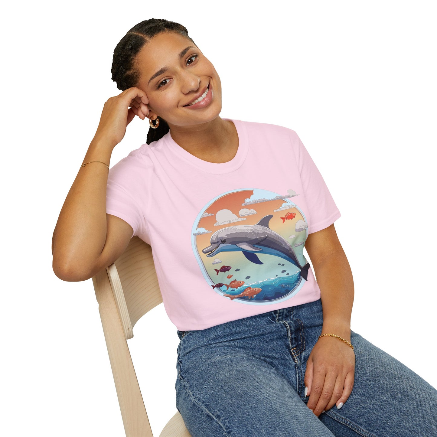Dolphin Shirts, Shirt with Dolphin, Fish Tee Shirt, Animal Shirt