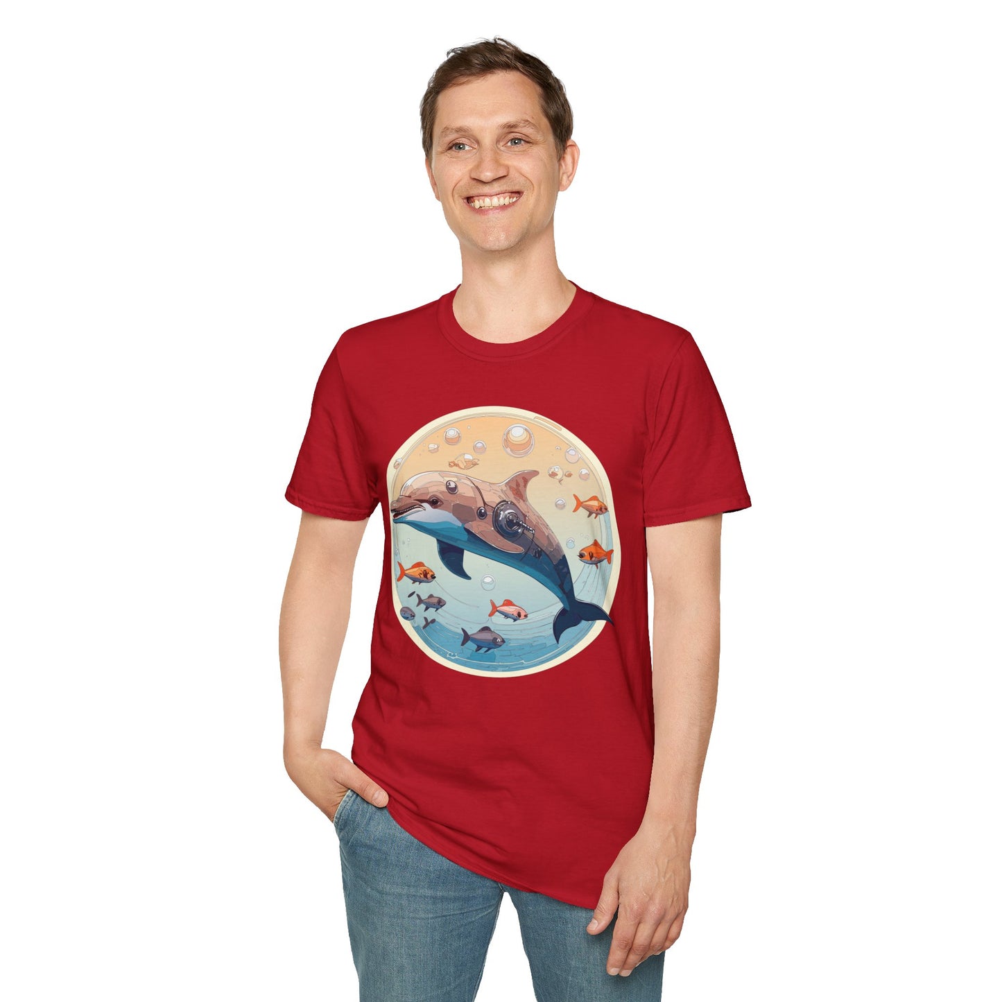 Dolphin Shirts, Shirt with Dolphin, Fish Tee Shirt, Animal Shirt