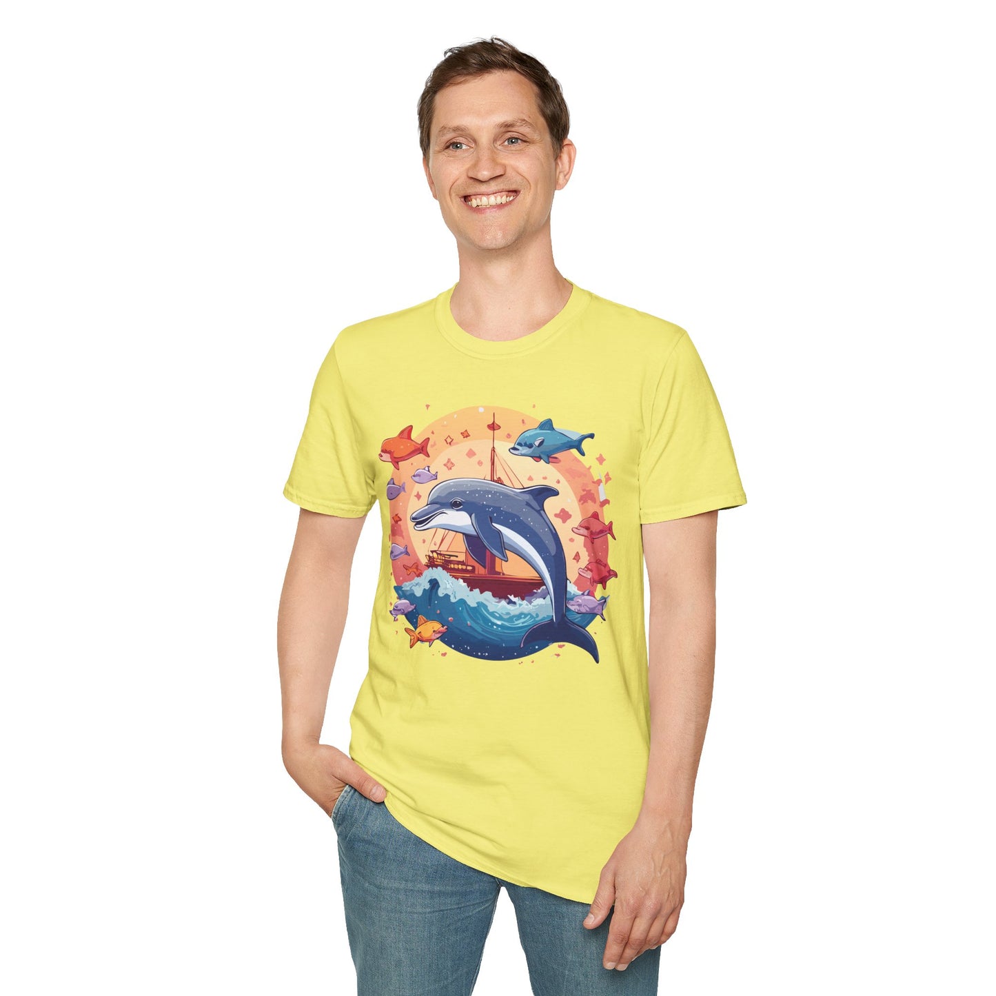 Dolphin Shirts, Shirt with Dolphin, Fish Tee Shirt, Animal Shirt