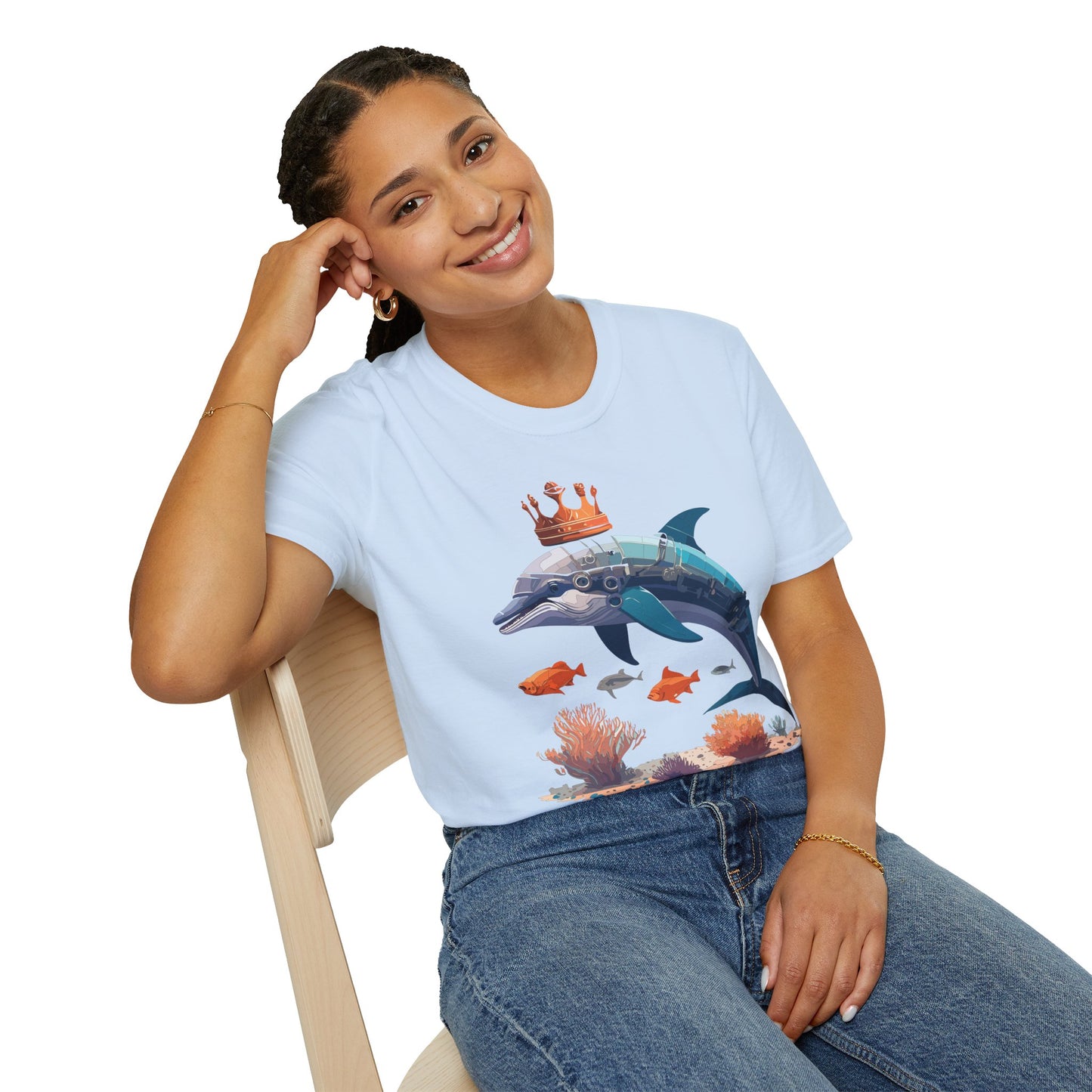 Dolphin Shirts, Shirt with Dolphin, Fish Tee Shirt, Animal Shirt