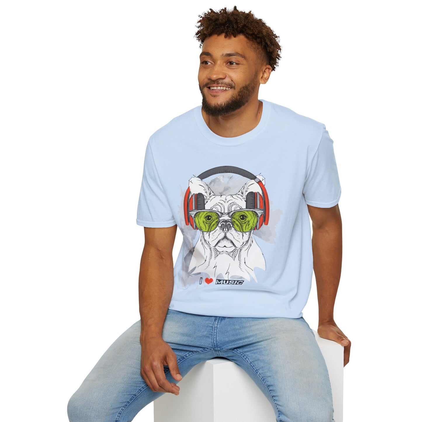 I love Music Animals Shirts, Shirt with Animals, Animals with Headphones Shirt