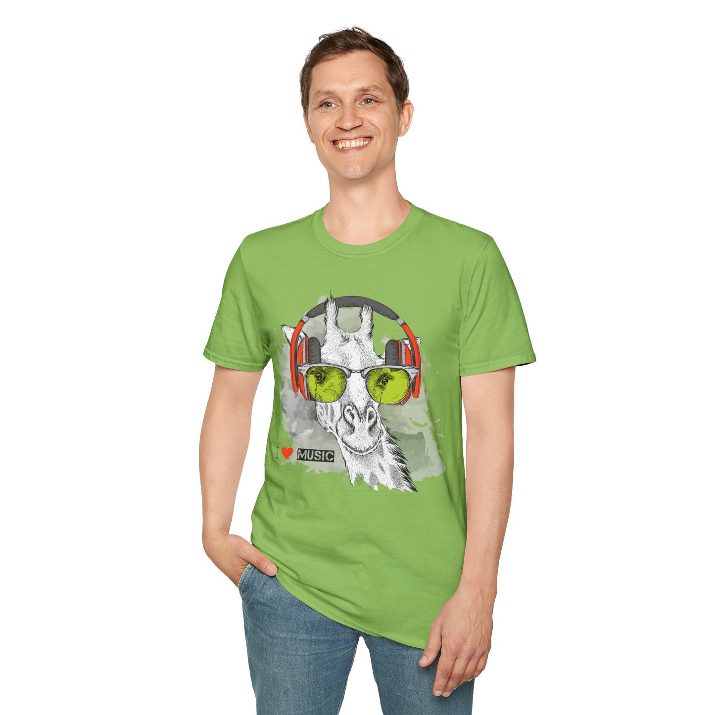 I love Music Animals Shirts, Shirt with Animals, Animals with Headphones Shirt