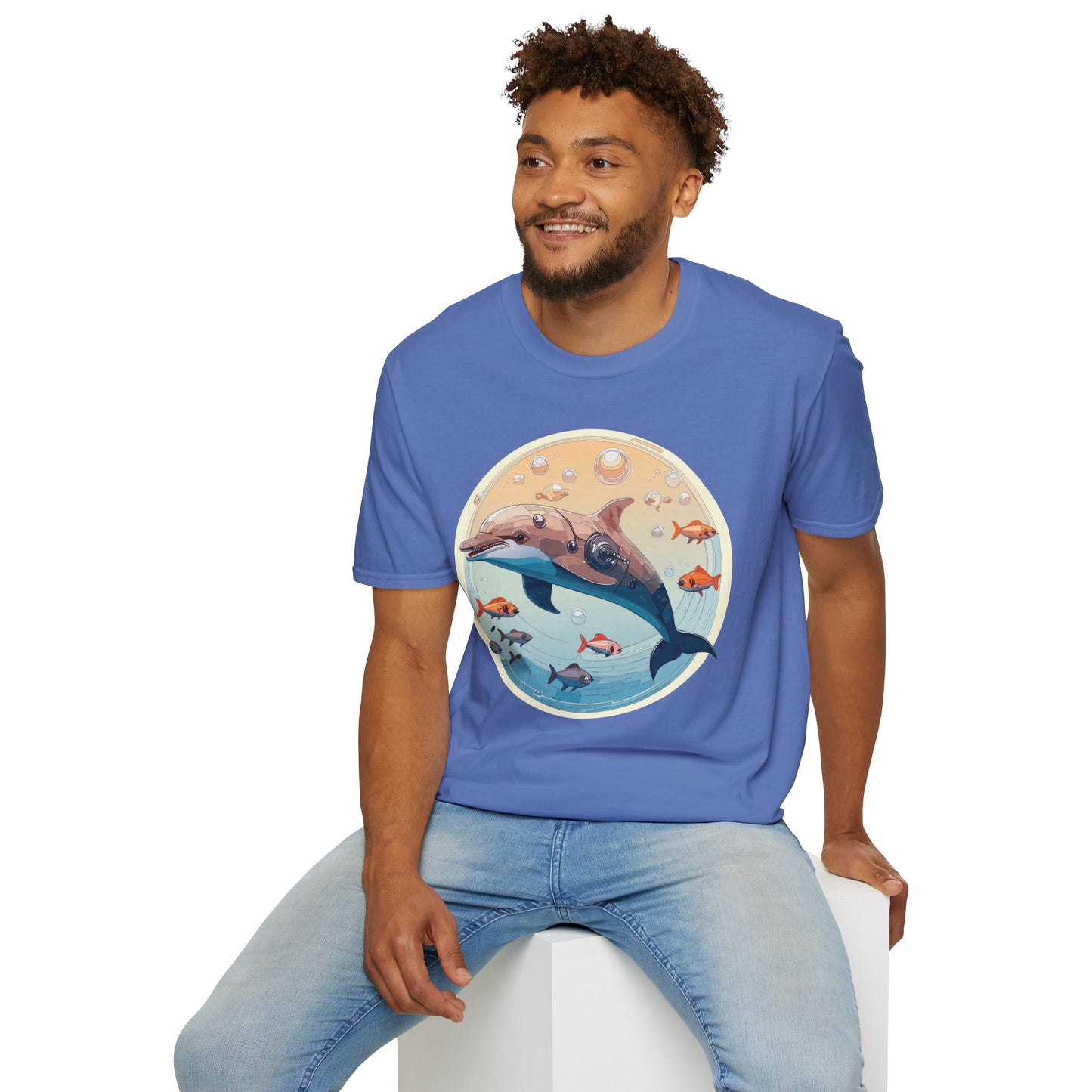 Dolphin Shirts, Shirt with Dolphin, Fish Tee Shirt, Animal Shirt