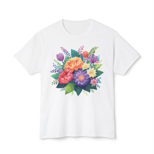 Floral T-Shirt, Vintage Flowers Tee, Floral Tees, Floral Art Design Shirt, Tee Shirt with Floral Art 10