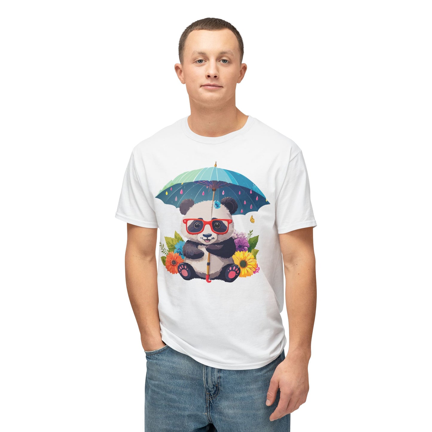 Panda T-Shirt, Vintage Panda Tee, Floral Tees, Panda Art Design Shirt, Tee Shirt with Panda Art 10