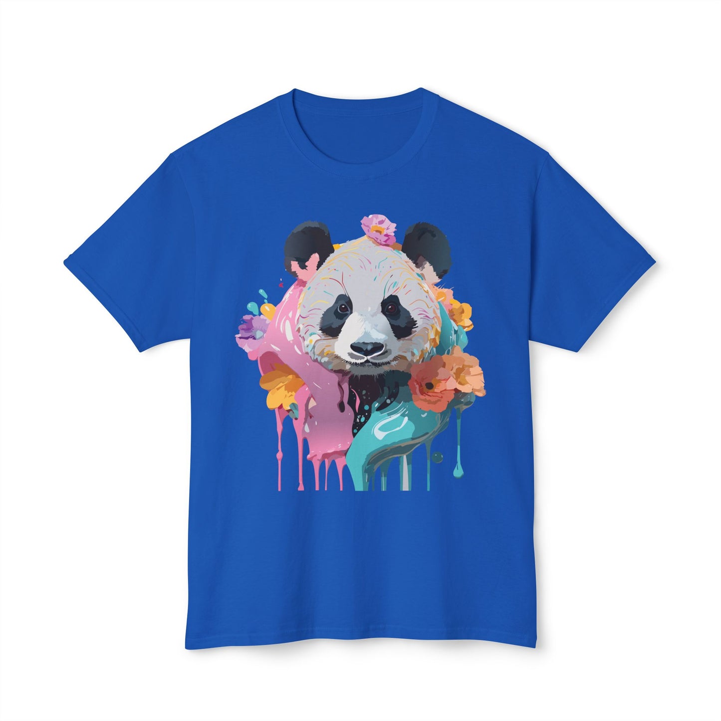 Panda T-Shirt, Vintage Panda Tee, Floral Tees, Panda Art Design Shirt, Tee Shirt with Panda Art 9