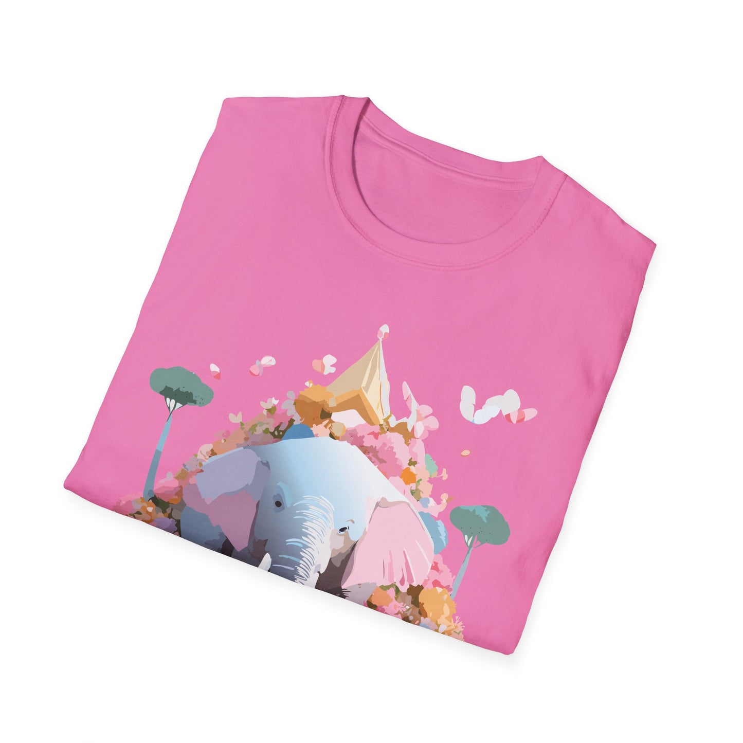 Elephant Shirt, T Shirt with Elephant, Elephant on T Shirt, T Shirt with Animation, Animals Tee Shirt