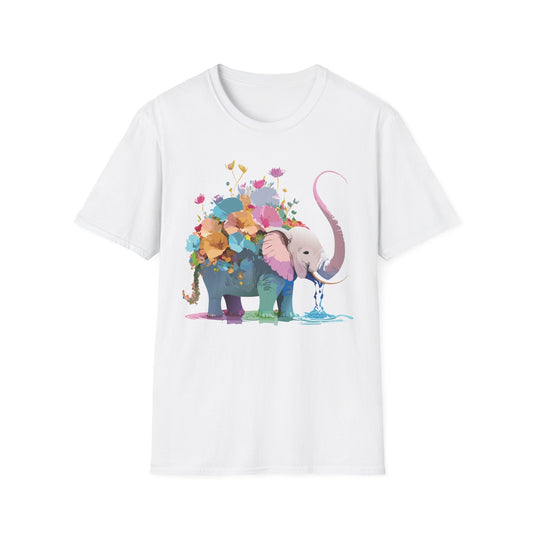 Elephant Shirt, T Shirt with Elephant, Elephant on T Shirt, T Shirt with Animation, Animals Tee Shirt
