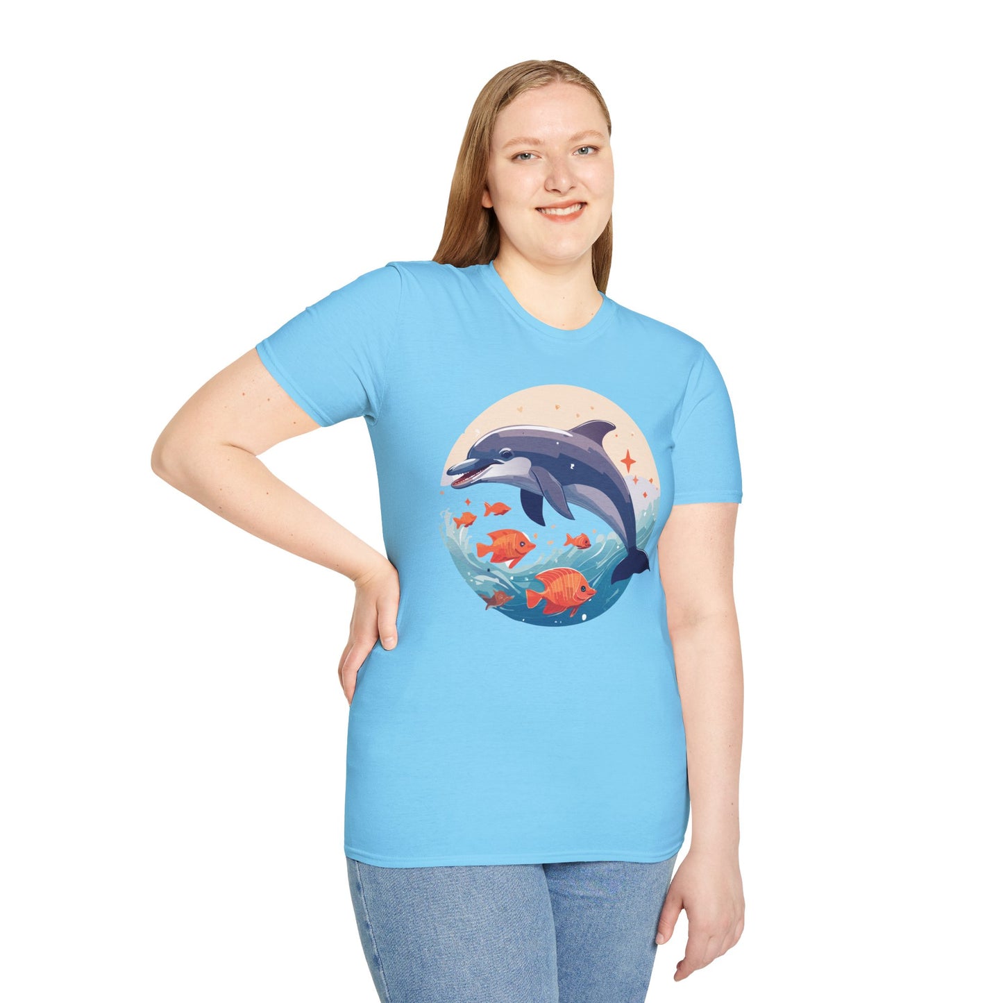 Dolphin Shirts, Shirt with Dolphin, Fish Tee Shirt, Animal Shirt