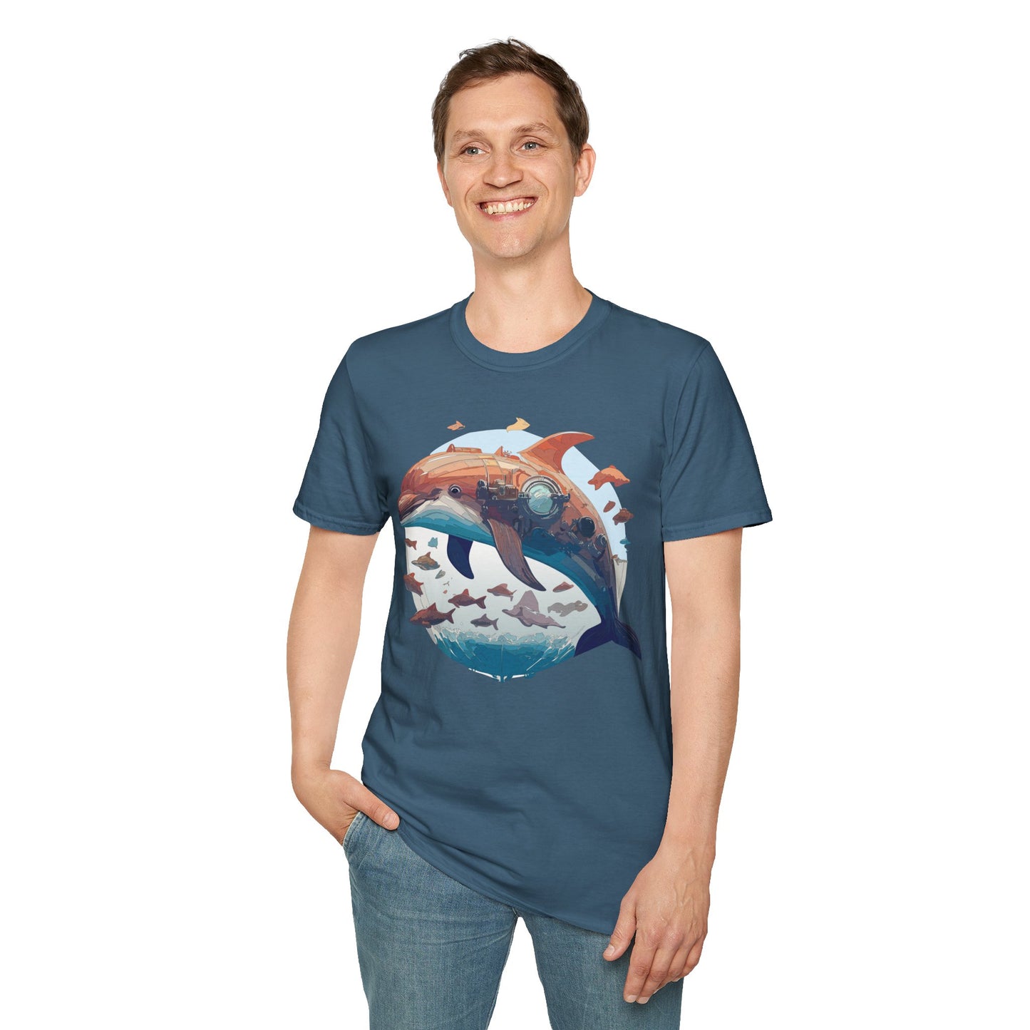 Dolphin Shirts, Shirt with Dolphin, Fish Tee Shirt, Animal Shirt