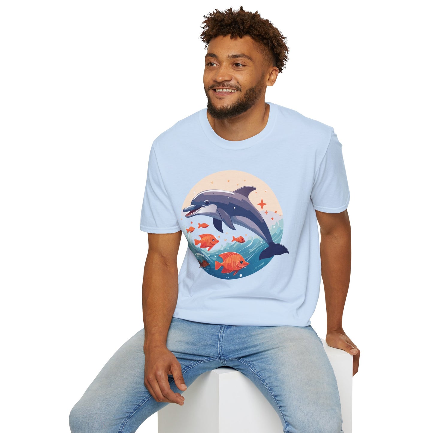Dolphin Shirts, Shirt with Dolphin, Fish Tee Shirt, Animal Shirt