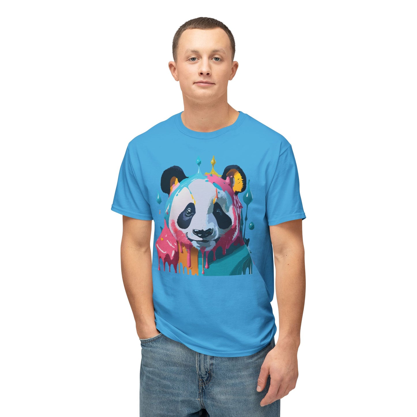 Panda T-Shirt, Vintage Panda Tee, Floral Tees, Panda Art Design Shirt, Tee Shirt with Panda Art 5