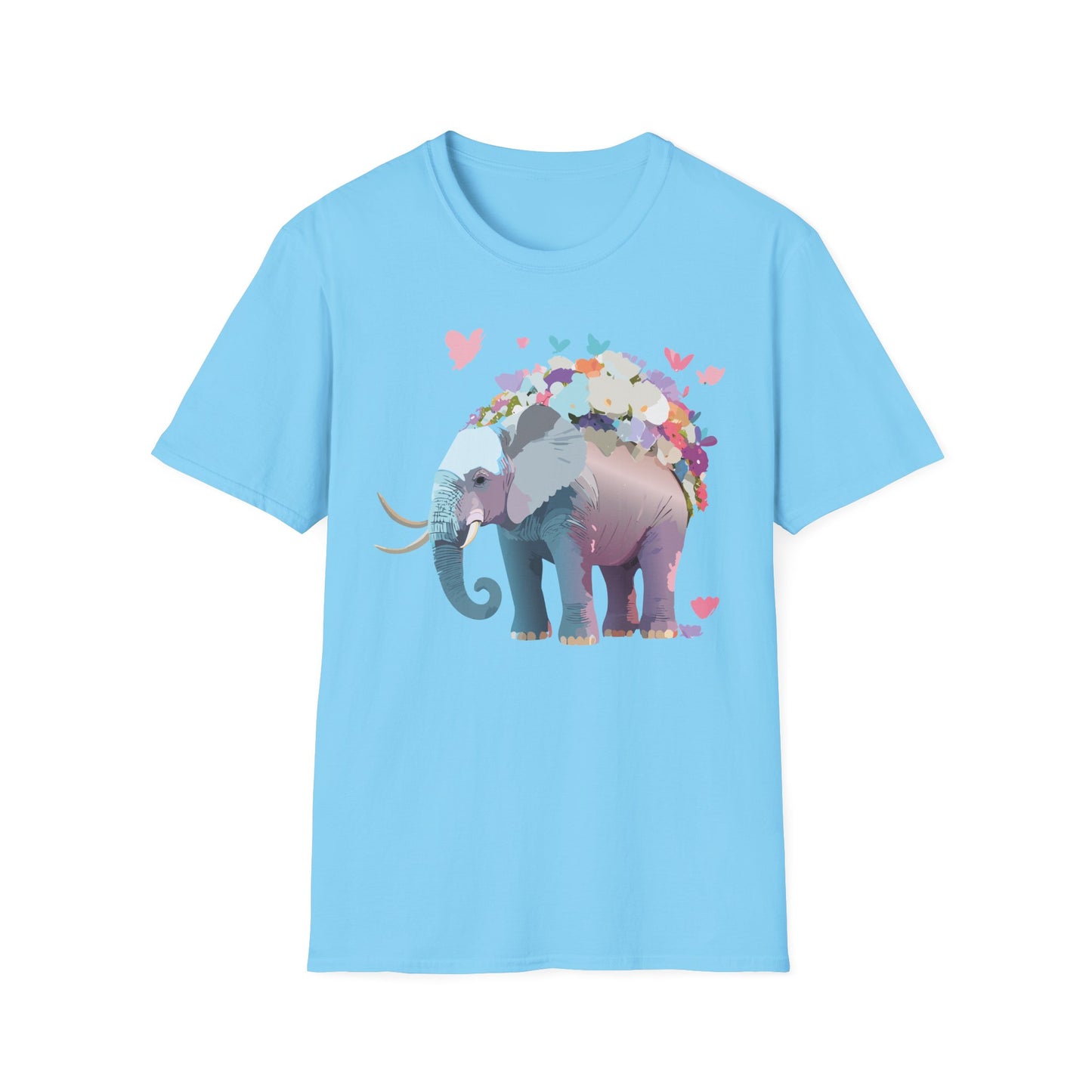 Elephant Shirt, T Shirt with Elephant, Elephant on T Shirt, T Shirt with Animation, Animals Tee Shirt