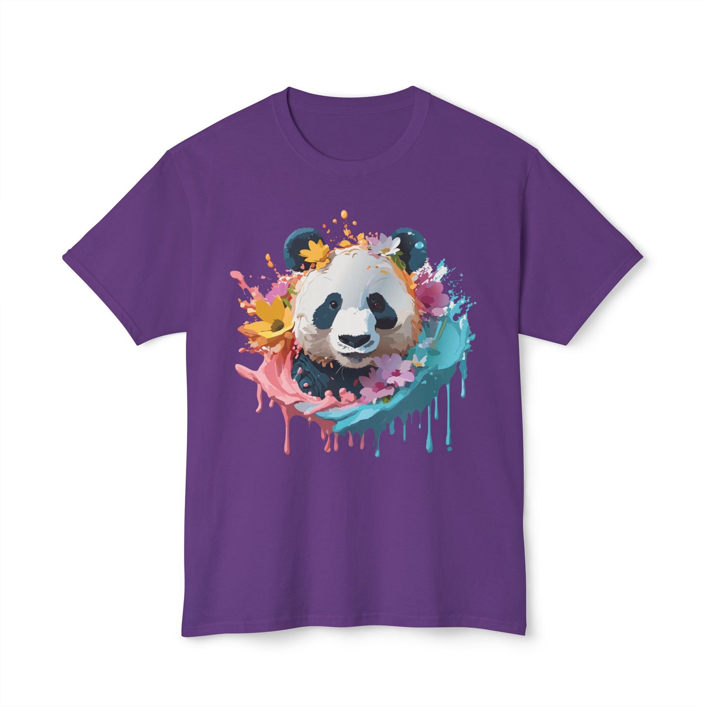 Panda T-Shirt, Vintage Panda Tee, Floral Tees, Panda Art Design Shirt, Tee Shirt with Panda Art 8