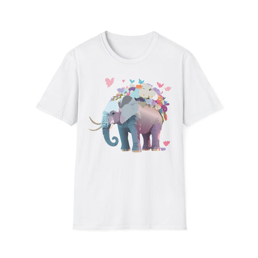 Elephant Shirt, T Shirt with Elephant, Elephant on T Shirt, T Shirt with Animation, Animals Tee Shirt
