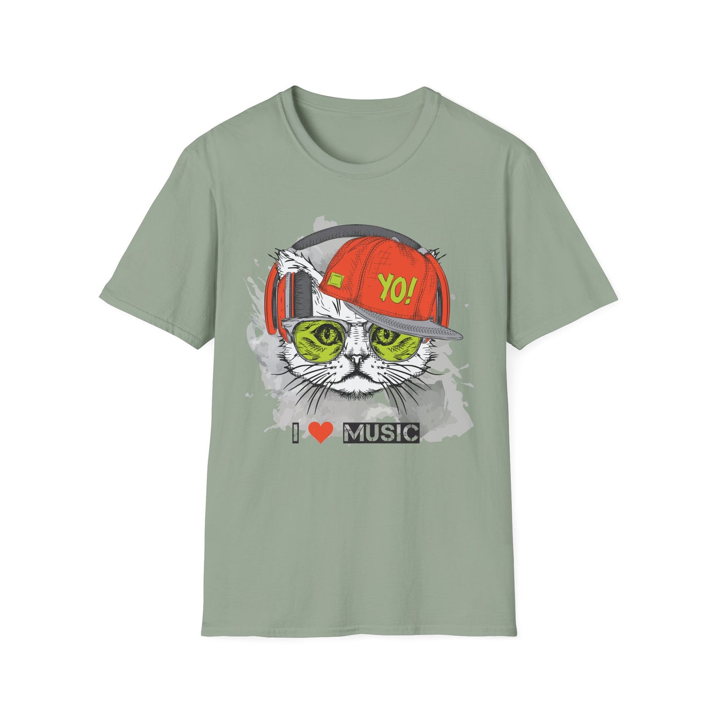 I love Music Animals Shirts, Shirt with Animals, Animals with Headphones Shirt