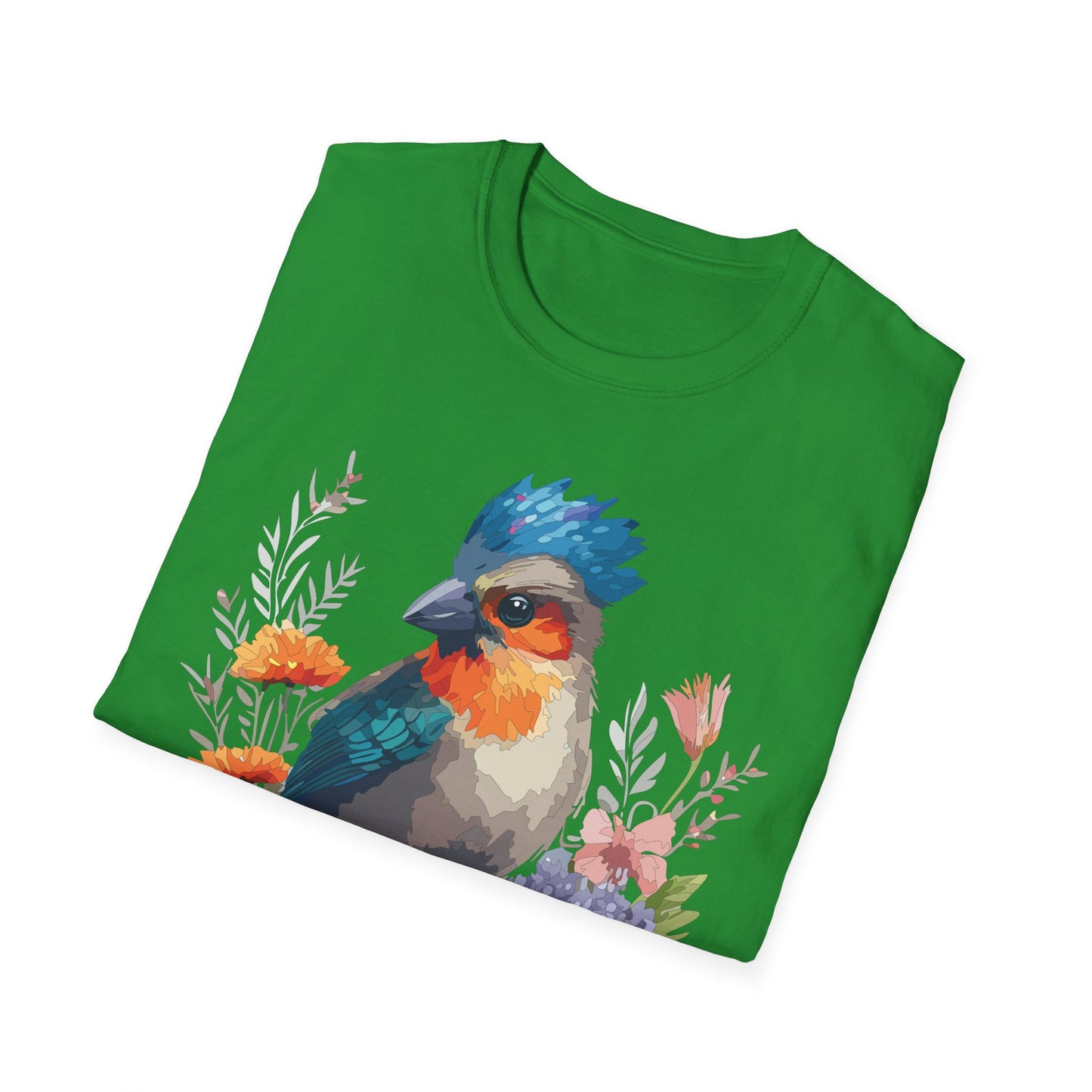 Bird T-Shirt, Floral Bird T Shirt, Shirt with Bird, Shirt with Animal