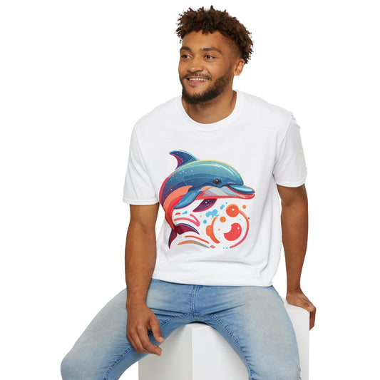 Gildan Softstyle Dolphin Shirt Unisex Short Sleeve Tee 100 Percent Ring Spun Cotton Comfortable Wear
