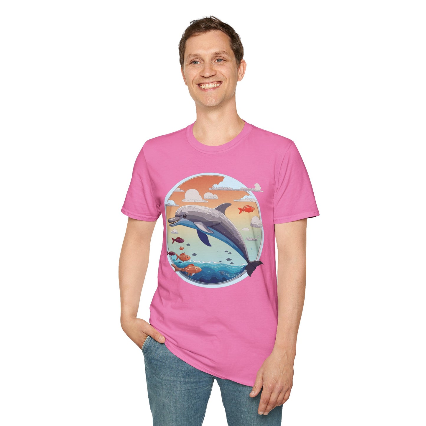 Dolphin Shirts, Shirt with Dolphin, Fish Tee Shirt, Animal Shirt