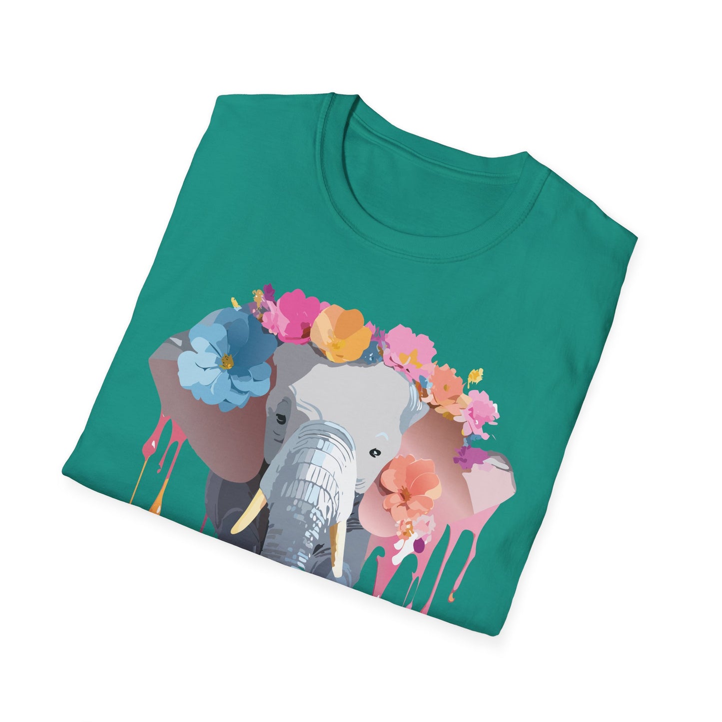 Elephant Shirt, T Shirt with Elephant, Elephant on T Shirt, T Shirt with Animation, Animals Tee Shirt